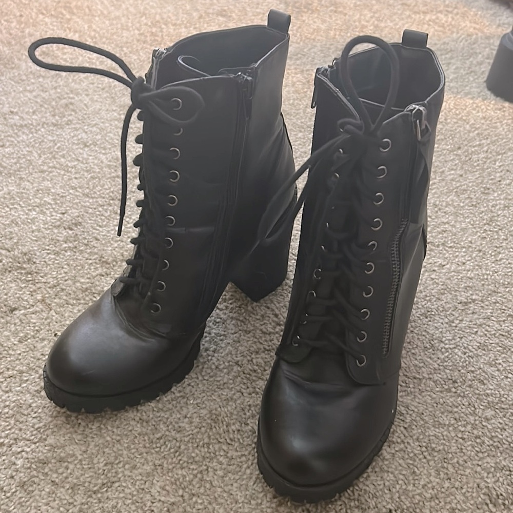 Black Combat boots